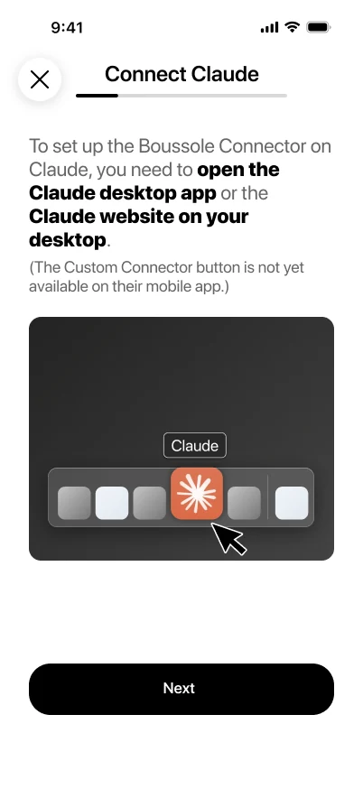 Open the Claude desktop app or website