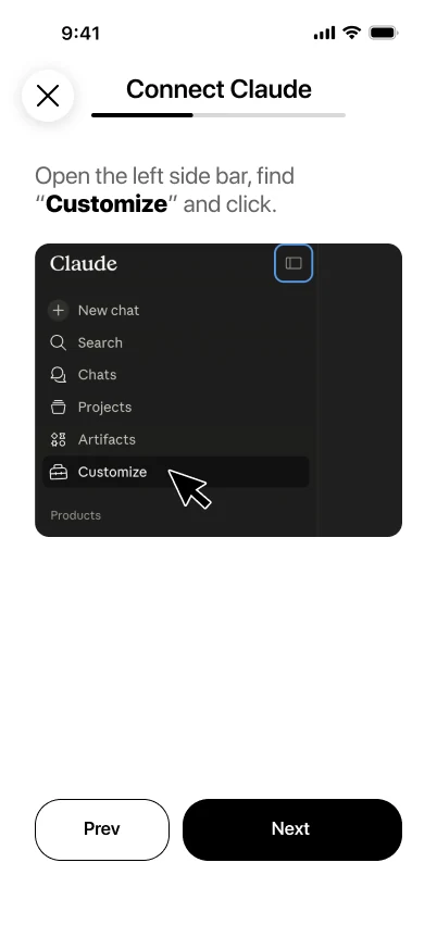 Open Customize in the sidebar