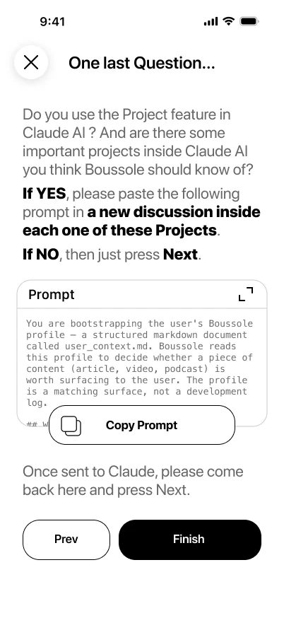 One last question: your Claude projects