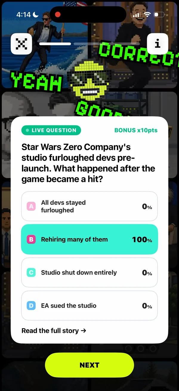 Correct! The answer and how everyone voted