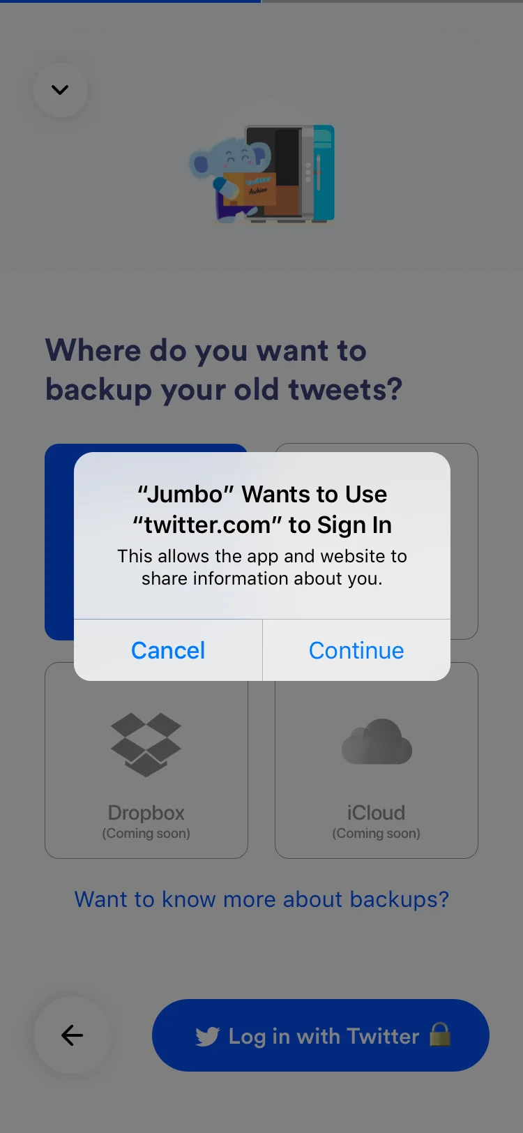 Sign in with Twitter