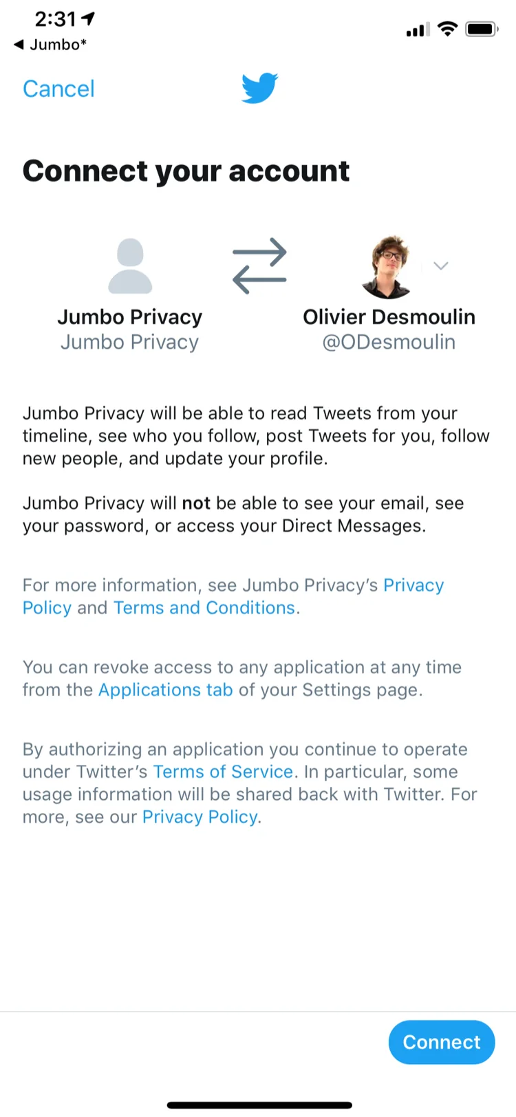 Connect your account